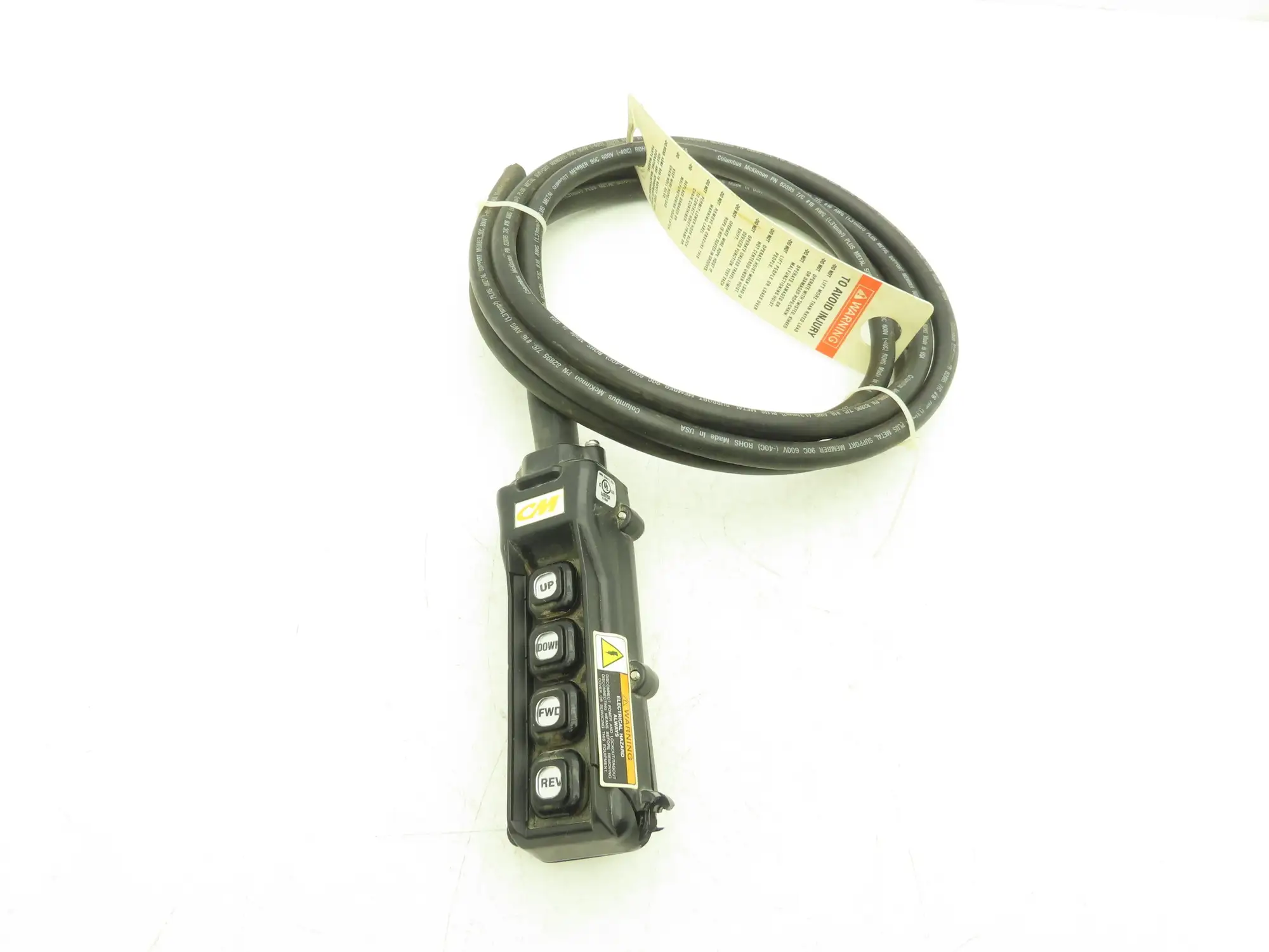 CM LodeStar 58220CM Crane 4-Button Pendant 2-Speed Hoist 1-Speed Trolley*Cracked