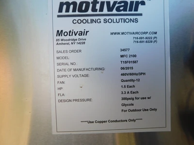 Used Motivair NA Condensers Ohio US | Equipment Recovery Corp. #1331274