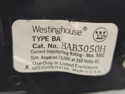 USED WESTINGHOUSE BAB3050H