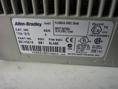 USED ALLEN BRADLEY 1794-IB16 SER A