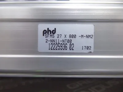 PHD SFM5 27X800-M-NM22-NN11-NT00 Pneumatic Cylinder Rail 12225936 02 Used