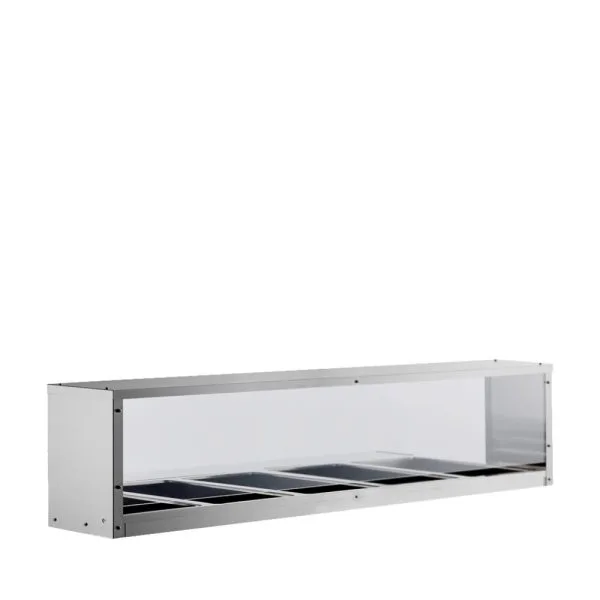 New | in-Stock Atosa New Atosa MROS-5ST PCG9 Overshelf & Sneeze Guard for 5 Well Steam Tables and PCG9 Pasta Cooker Food, Restaurant, & Bakery Parts & Accessories Illinois US | Falcon Restaurant Supply #1373669