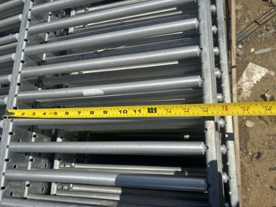 Unex Span Track 14″ x 144″ Gravity Roller Conveyor Flow Racking Conveyor