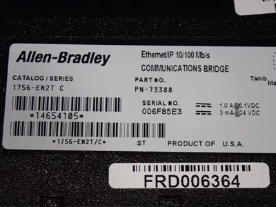 Used ALLENBRADLEY 1756EN2T PLC Ethernet Equipment Ohio US | HGR 24 #1133349