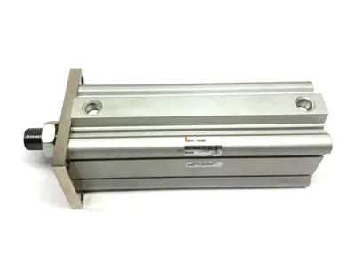 Used SMC COMPACT CYLINDER FLANGE MOUNT 125MM STROKE Pneumatic Cylinders | Maverick Industrial Sales #1105659