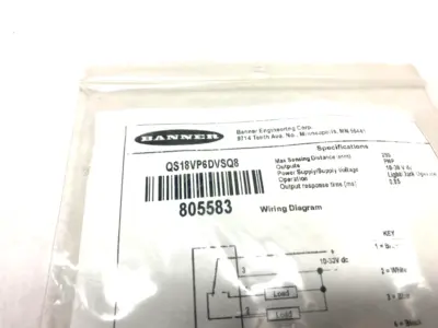 NEW BANNER ENGINEERING WORLD-BEAM ALL PURPOSE PHOTOELECTRIC SENSOR M12 INTEGRAL