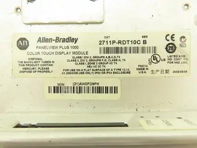 Allen Bradley 2711P-T10C4D1 PanelView Plus 1000 2711P-RDT10C  2711P-RP1