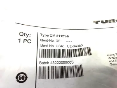 NEW TURCK STRAIGHT FIELD WIREABLE CONNECTOR M12 12-PIN U2-04983