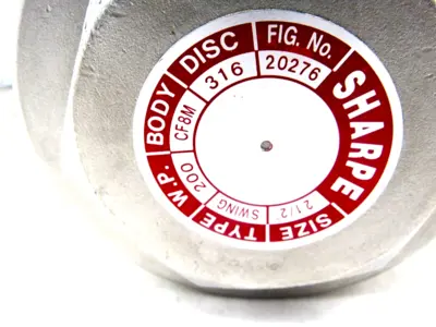 NEW SHARPE CF8M 316 20276 SWING CHECK VALVE 2 1/2 INCH