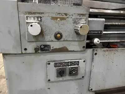 14" X 40" REPUBLIC MODEL #14 ENGINE LATHE WITH METRIC: STOCK #23667