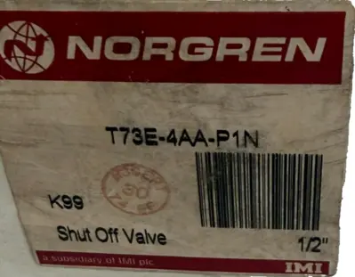NEW NORGREN T73E-4AA-P1N SHUTOFF VALVE T73E4AAP1N