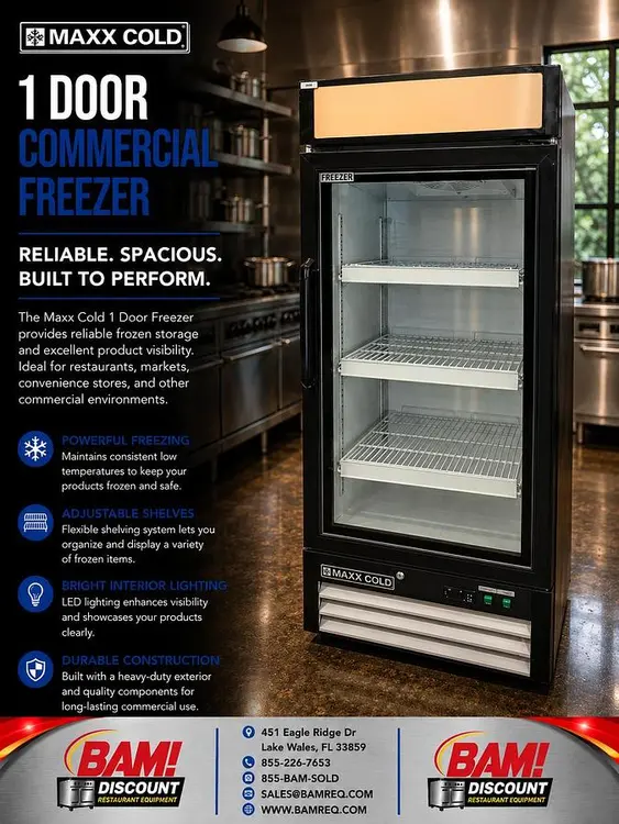 Used MAXX COLD MXM1-12F Display Freezers Florida US | BAM Discount Restaurant Equipment #1390515