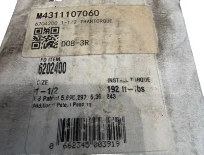 NEW FENNER 6202400 TRANTORQUE KEYLESS BUSHING 1-1/2" 6204200