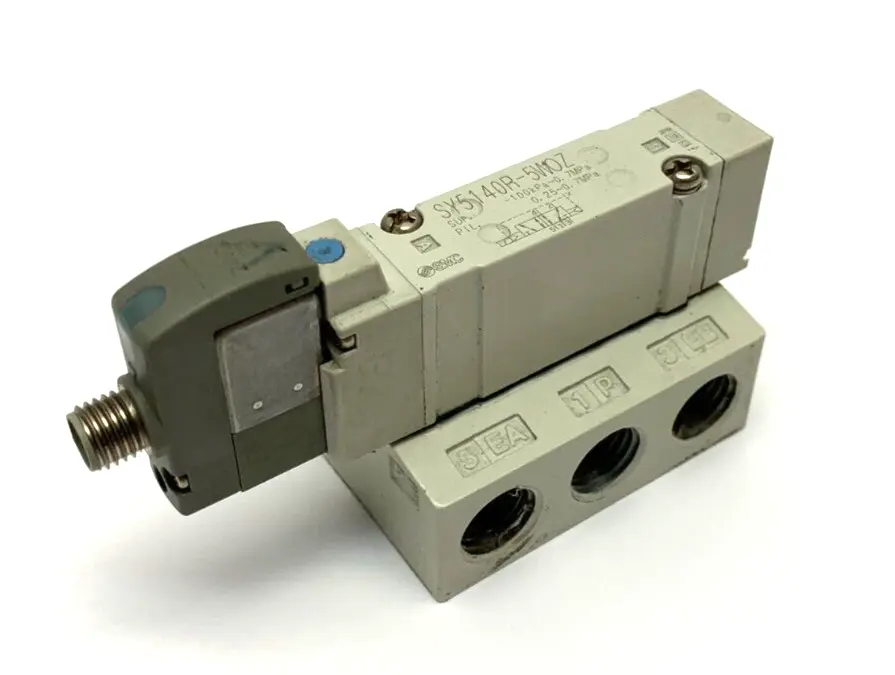 SY5140R-5WOZ | SMC  Solenoid Valve w/5-Port Manifold Base - Used
