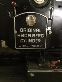 Heidelberg Cylinder Press Model SBB 32 Inch wide