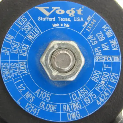 NEW VOGT 1-1/2"-NPS GLOBE VALVE L12141