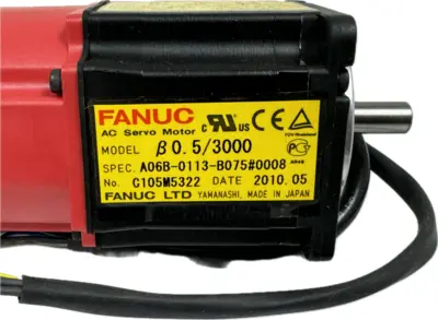NEW FANUC A06B-0113-B075#0008 AC SERVO MOTOR B0.5/3000 A32B KEYWAY