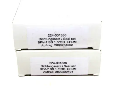 NEW LOT OF 2 GEA 224-001336 SEAL SET BFV-7 SS 1,5"OD 224001336