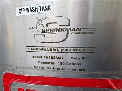 Used W.M. _UNKNOWN_ Clean In Place - CIP Connecticut US | DMC Industries #1352997