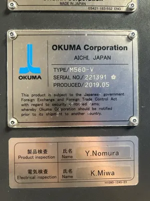 2019 OKUMA GENOS M560-V Vertical Machining Centers | Machine Tool Emporium (16)