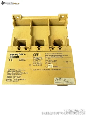 Used SPRECHER+SCHUH CEF 1-12 Relays & Switches Kentucky US | Industrial Parts R Us Inc. #1470896