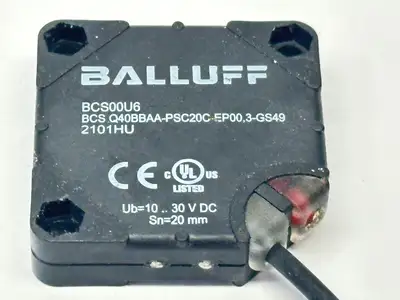 BCS00U6, BCS Q40BBAA-PSC20C-EP00,3-GS49 | Balluff BCS00U6 Object Detection Sensor BCS Q40BBAA-PSC20C-EP00,3-GS49 - Used