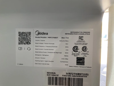 Used MIDEA MRF27I6BST Refrigerators Michigan US | Miedema Asset Management Group #1769146