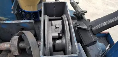 USED COYOTE 1.25 CUBIC/FT RUBBER BELT TUMBLER SHOT BLAST