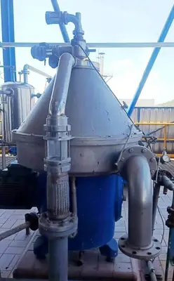 Macfuge 711 NOPT 3S self-cleaning biodiesel purifier, 316SS.