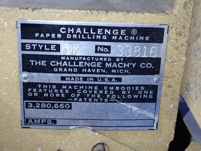 Used CHALLENGE JF Paper Drills Ohio US | HGR 24 #916354