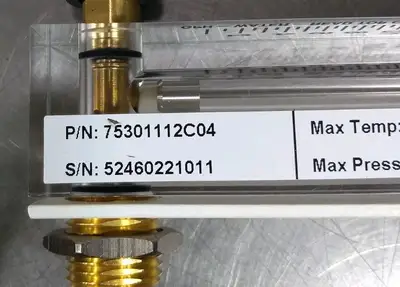 King Instrument Co. 75301112C04 MAX PRESS: 125 PSI 862 Loc5E7/1