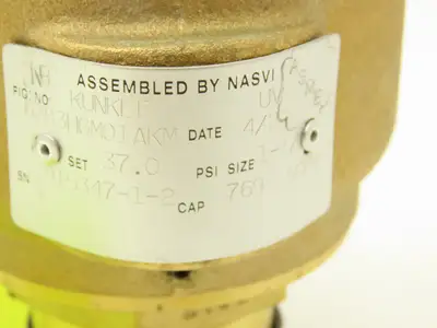 Kunkle 6283HGM01AKM Pressure Relief Valve 1-1/2" Male NPT Set 37 PSI Brass