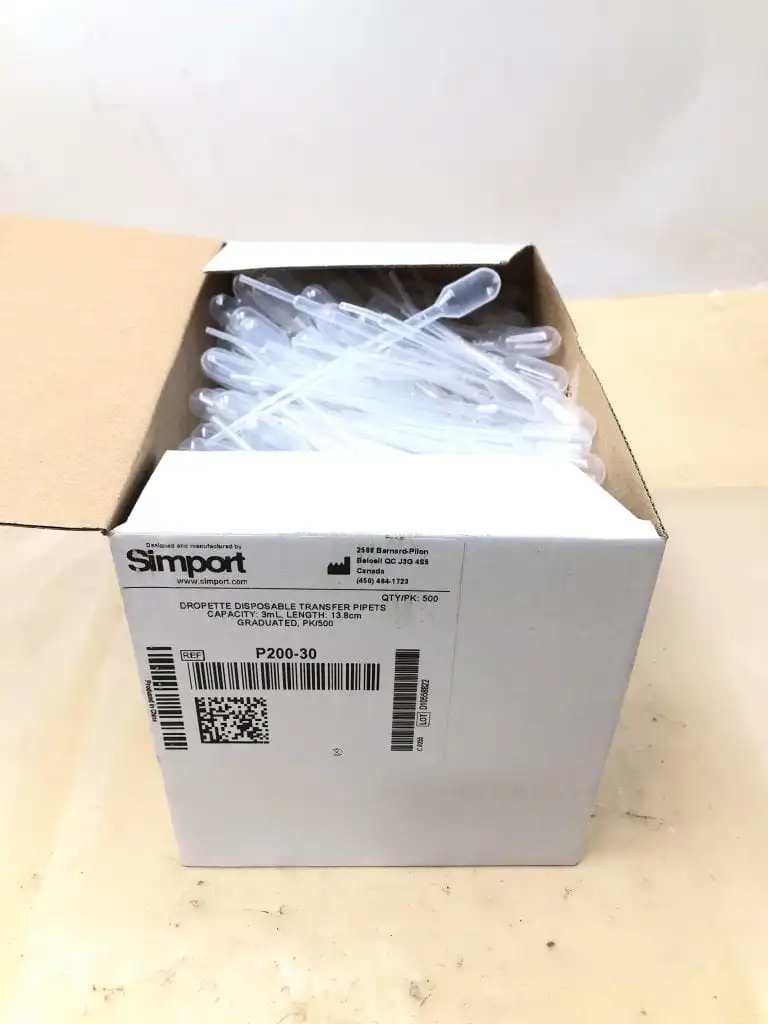 Simport P200-30 Polyethylene Graduated Disposable Transfer Pipettes 1mL NIB 500