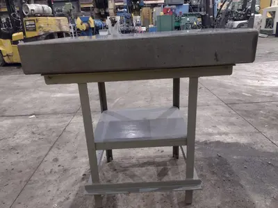 36" X 24" X 5" CHALLENGE GRAY GRANITE SURFACE PLATE ON STAND: STOCK #23417