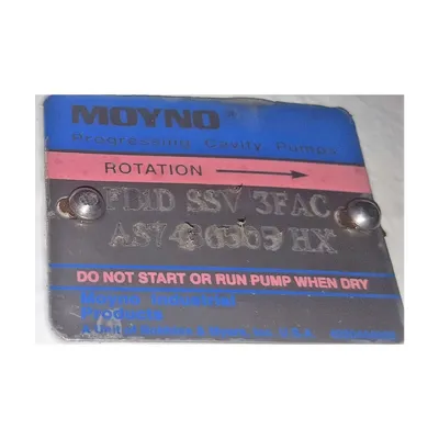 USED MOYNO INDUSTRIAL PRODUCTS FB1D-SSV-3FAC