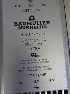 Used BAUMULLER BFN3-1-75-001 Filters Michigan US | Ideal Machinery #1275255