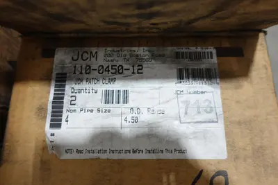 2 PALLETS OF JCM UNIVERSAL CLAMP COUPLINGS, ASSORTED SIZES