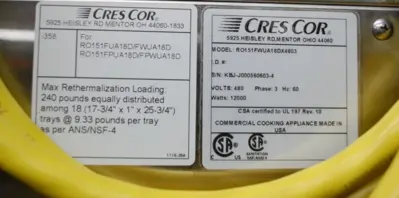 142-1255 Cres Cor Slow Cook & Hold Oven