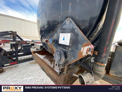 Used 1980 PRESVAC SYSTEMS PVT5000 Tanker Trailers Wisconsin US | Proxy Equipment #1377782