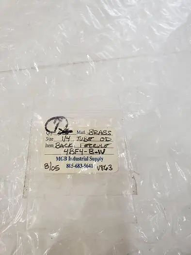 BACK FERRULE 4BF4-B-W 1-4 TUBE OD