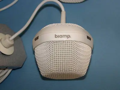 (10) Biamp Parle TCM-1EX Pendant Microphones / Mics (White)