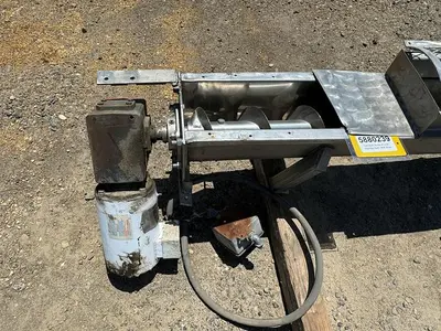 Conveyor, Screw, 6" x 10', Stainless Steel, With Drive, #5880239