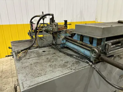 36"W X 24" PRESS EQUIPMENT AIR GRIP FEEDER W/ STRAIGHTENER & ROLL 1998 : STOCK #21953