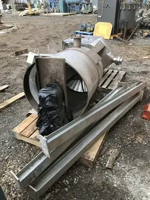 100 Gallon Stainless Steel Vertical Batch Mixing Tank w/ 1.5HP Varimot Mixer 3PH