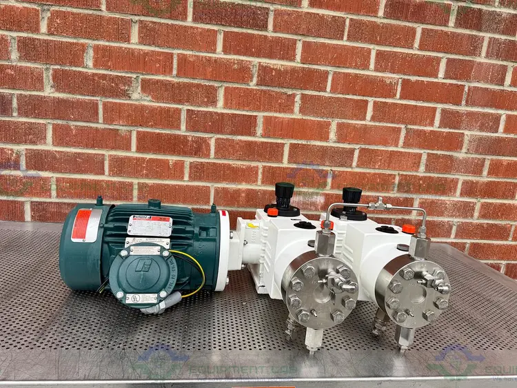 Used LEWA LDC 2 WATERLIKE DIAPHRAGM METERING PUMP W/ RELIANCE ELECTRIC 2.4 HP MOTOR Pumps California US | Equipment Lab #1281328