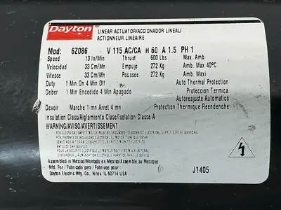 USED DAYTON 6Z086