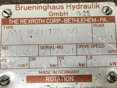 USED REXROTH AA4 VSO 125 SO