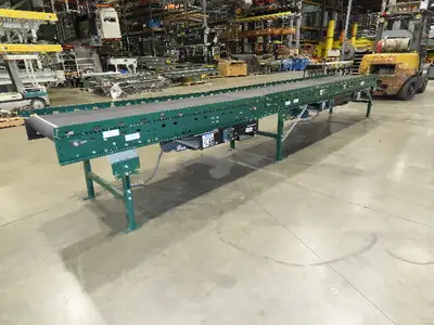 Dematic Rapistan 31"x 18' Gapper Conveyor 26" Belt 3-Speed 235-335fpm Belt Drive