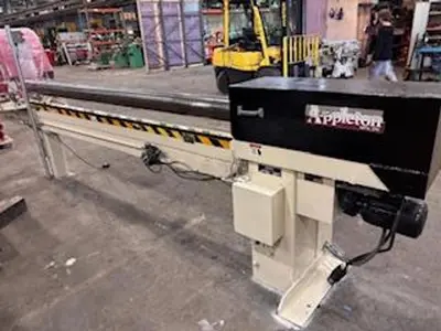 APPLETON / MENASHA P500 SEMI-AUTO CORE CUTTER 120" X 6" DIAMETER