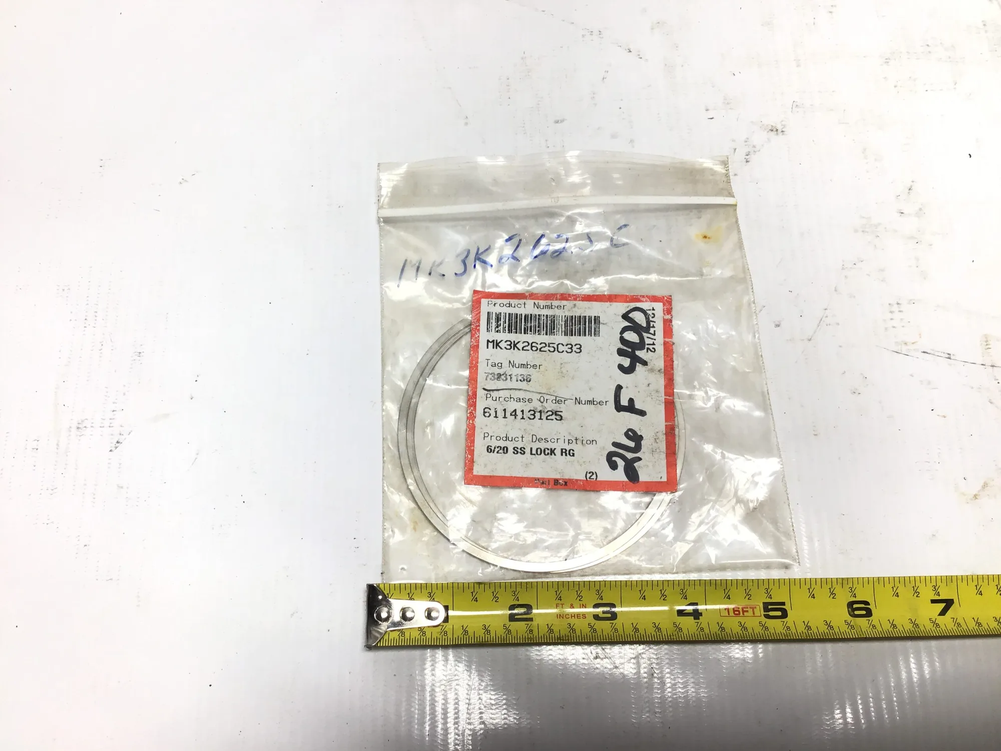 Flowserve MK3K2625C33 6/20 STAINLESS STEEL LOCK RG